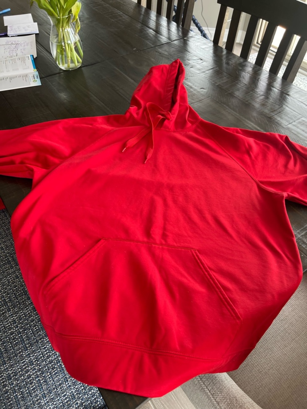 Jerzees Red Hoodie with Drawstring